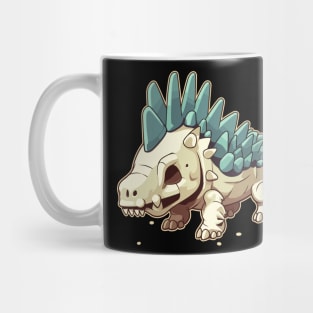 Scary Chibi Stegosaurus Isometric Dinosaur monster Mug